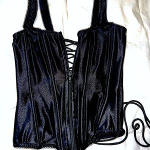 Black corset for bartenders or costume